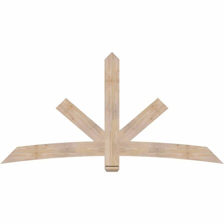 Ekena Millwork Alberta Smooth Timber Gable Bracket, Douglas Fir, 84"W x 42"H x 1 1/2"D x 5 1/2"F, 12/12 Pitch GBW084X42X0206ALB00SDF